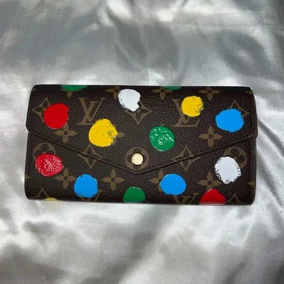 Louis Vuitton Sarah long snap wallet Painted Dot Yayogi Kusama cruise collection - Picture 2 of 14